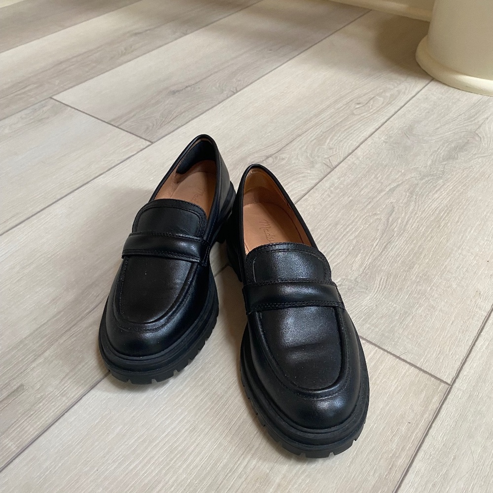 Madewell Black Leather Loafers